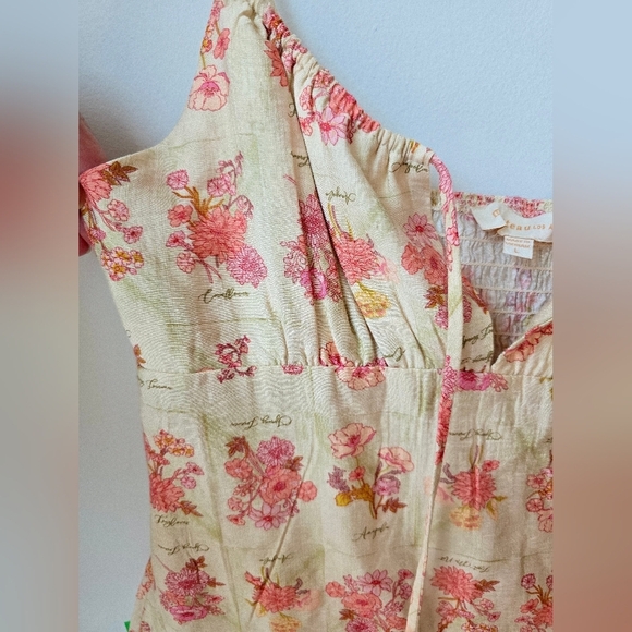 Monteau Los Angeles Floral Sleeveless Dress Spagetti Straps Midi Rayon Size L - Picture 7 of 8